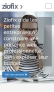 How ziofix.fr looks like on a mobile device such as an iPhone.