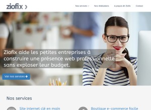How ziofix.fr looks like on a tablet such as an iPad.
