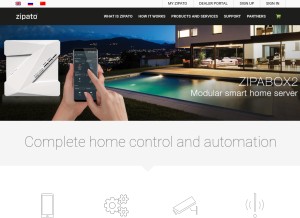 How zipato.com looks like on a tablet such as an iPad.