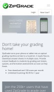 How zipgrade.com looks like on a mobile device such as an iPhone.