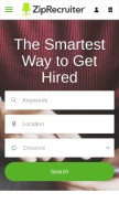 How zipjobs.com looks like on a mobile device such as an iPhone.