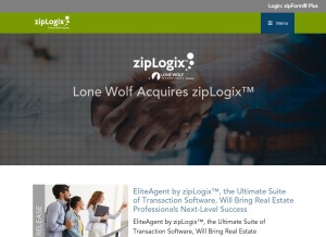 How ziplogix.com looks like on a tablet such as an iPad.