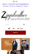 How zippileather.com looks like on a mobile device such as an iPhone.
