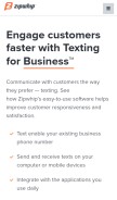 How zipwhip.com looks like on a mobile device such as an iPhone.