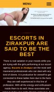 How zirakpurcallgirls.com looks like on a mobile device such as an iPhone.
