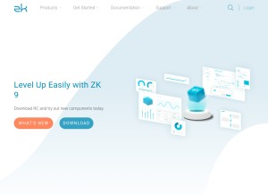 How zkoss.org looks like on a tablet such as an iPad.