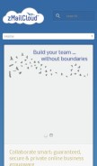 How zmailcloud.com looks like on a mobile device such as an iPhone.
