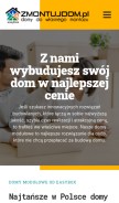 How zmontujdom.pl looks like on a mobile device such as an iPhone.
