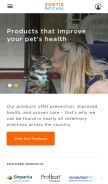 How zoetispetcare.com looks like on a mobile device such as an iPhone.