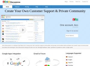 How zohodiscussions.com looks like on a tablet such as an iPad.