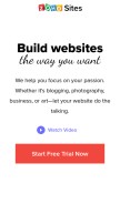 How zohosites.com looks like on a mobile device such as an iPhone.