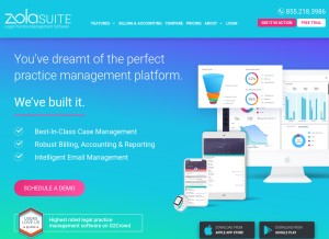 How zolasuite.com looks like on a tablet such as an iPad.