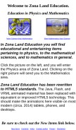 How zonalandeducation.com looks like on a mobile device such as an iPhone.