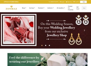 How zoniraz.com looks like on a tablet such as an iPad.