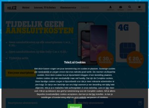 How zonnet.nl looks like on a tablet such as an iPad.