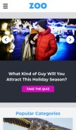How zoo.com looks like on a mobile device such as an iPhone.