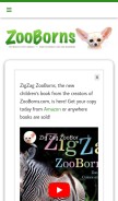 How zooborns.com looks like on a mobile device such as an iPhone.