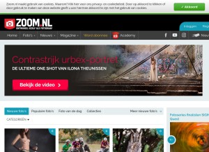 How zoom.nl looks like on a tablet such as an iPad.