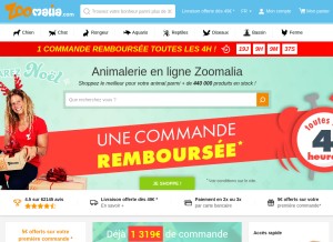 How zoomalia.com looks like on a tablet such as an iPad.