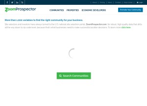 How zoomprospector.com looks like on a tablet such as an iPad.