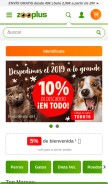 How zooplus.es looks like on a mobile device such as an iPhone.