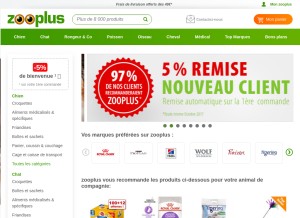 How zooplus.fr looks like on a tablet such as an iPad.