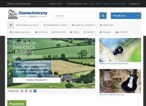 How zootechniczny.sklep.pl looks like on a tablet such as an iPad.