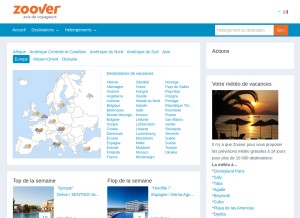 How zoover.fr looks like on a tablet such as an iPad.