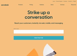 How zopim.com looks like on a tablet such as an iPad.