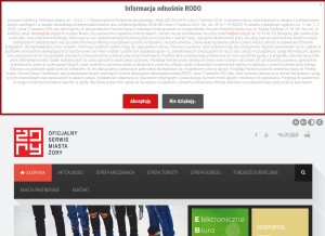 How zory.pl looks like on a tablet such as an iPad.
