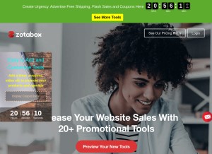 How zotabox.com looks like on a tablet such as an iPad.