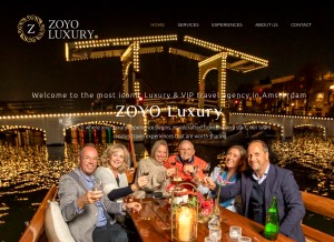 How zoyo-luxury.com looks like on a tablet such as an iPad.