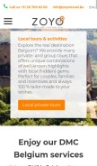 How zoyotravel-dmc.be looks like on a mobile device such as an iPhone.