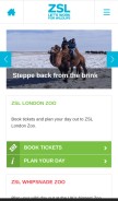 How zsl.org looks like on a mobile device such as an iPhone.