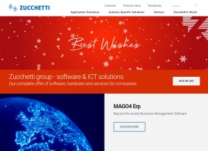 How zucchetti.com looks like on a tablet such as an iPad.