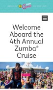 How zumba-cruise.com looks like on a mobile device such as an iPhone.