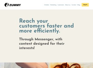 How zummy.io looks like on a tablet such as an iPad.
