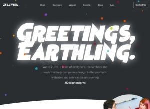 How zurb.com looks like on a tablet such as an iPad.