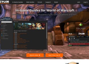 How zygorguides.com looks like on a tablet such as an iPad.