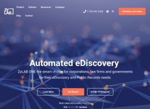 How zylab.com looks like on a tablet such as an iPad.