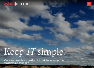 How zylon.net looks like on a tablet such as an iPad.