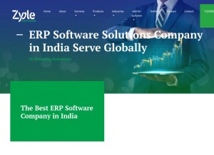 How zyplesoft.com looks like on a tablet such as an iPad.